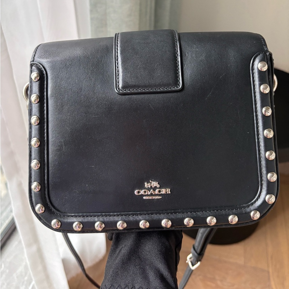 COACH Page Crossbody Bag With All Over Western Rivets - Picture 4 of 16